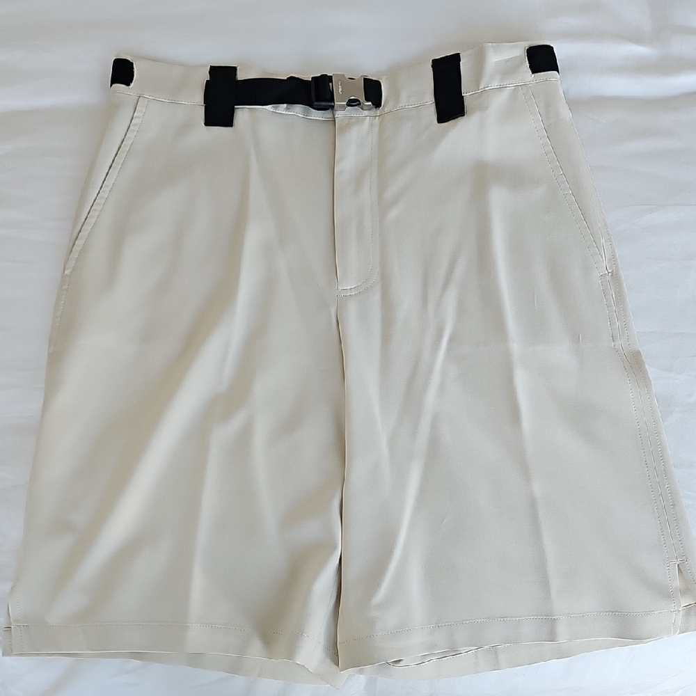 Jacquemus Beige Shorts with Black Details